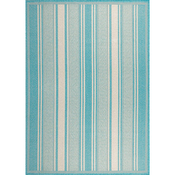 Haynes Modern Double Stripe Indoor/outdoor Area Rug